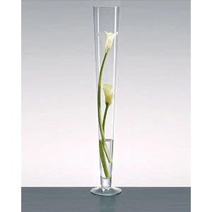 27" Clear Trumpet Vases 2 27" Clear Trumpet Vases - Image 2