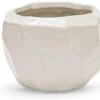 4" X 2.75" Small White Geometric Pot - 32 Pieces