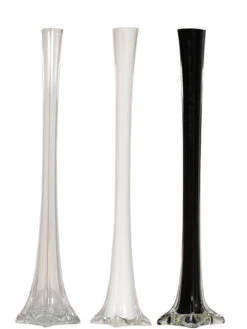 24" Glass Eiffel Tower Vases