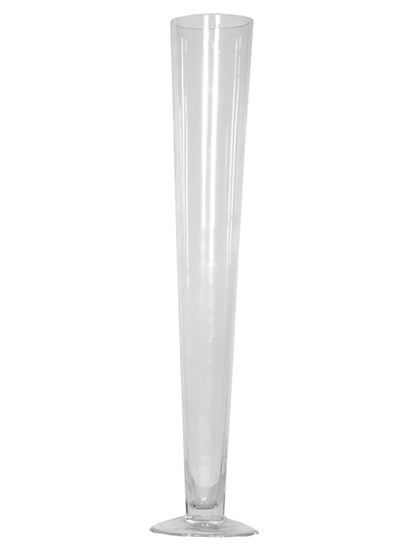 27" Clear Trumpet Vases 4 27" Clear Trumpet Vases - Image 4