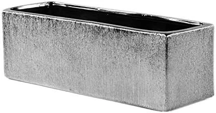 12" X 4" X 4" Textured Silver Long Rectangle - 6 Pieces 4 12" X 4" X 4" Textured Silver Long Rectangle - 6 Pieces - Image 4