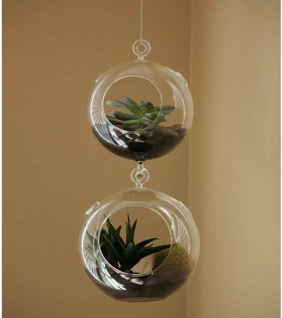 4" X 6" Hanging Round Terrarium Candle Holder, Double Hook - 48 Pieces 3 4" X 6" Hanging Round Terrarium Candle Holder, Double Hook - 48 Pieces - Image 3