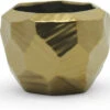 5.1" X 4.1" Medium Gold Geometric Pot - 16 Pieces