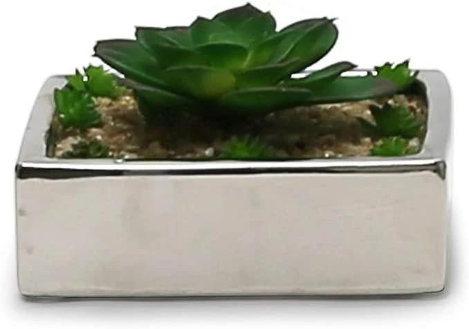 6"x 6"x 2" Silver Low Square Block - 12 Pieces 4 6"x 6"x 2" Silver Low Square Block - 12 Pieces - Image 4