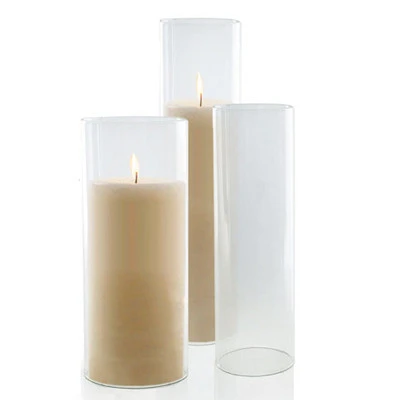 12" Clear Hurricane Candle Holder - 12 Pieces 3 12" Clear Hurricane Candle Holder - 12 Pieces - Image 3