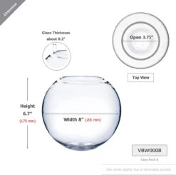 8" X 6.3" Clear Bubble Bowl Vase - 6 Pieces -Home Decoration Discount 619yYiMwqbL. AC SL1500 91067.1661372073.1280.1280