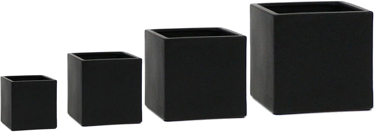 6 Inch Black Square Cube - 6 Pieces 7 6 Inch Black Square Cube - 6 Pieces - Image 7