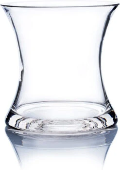 5.5" X 6" Clear Concaved Style Vase - 12 Pieces