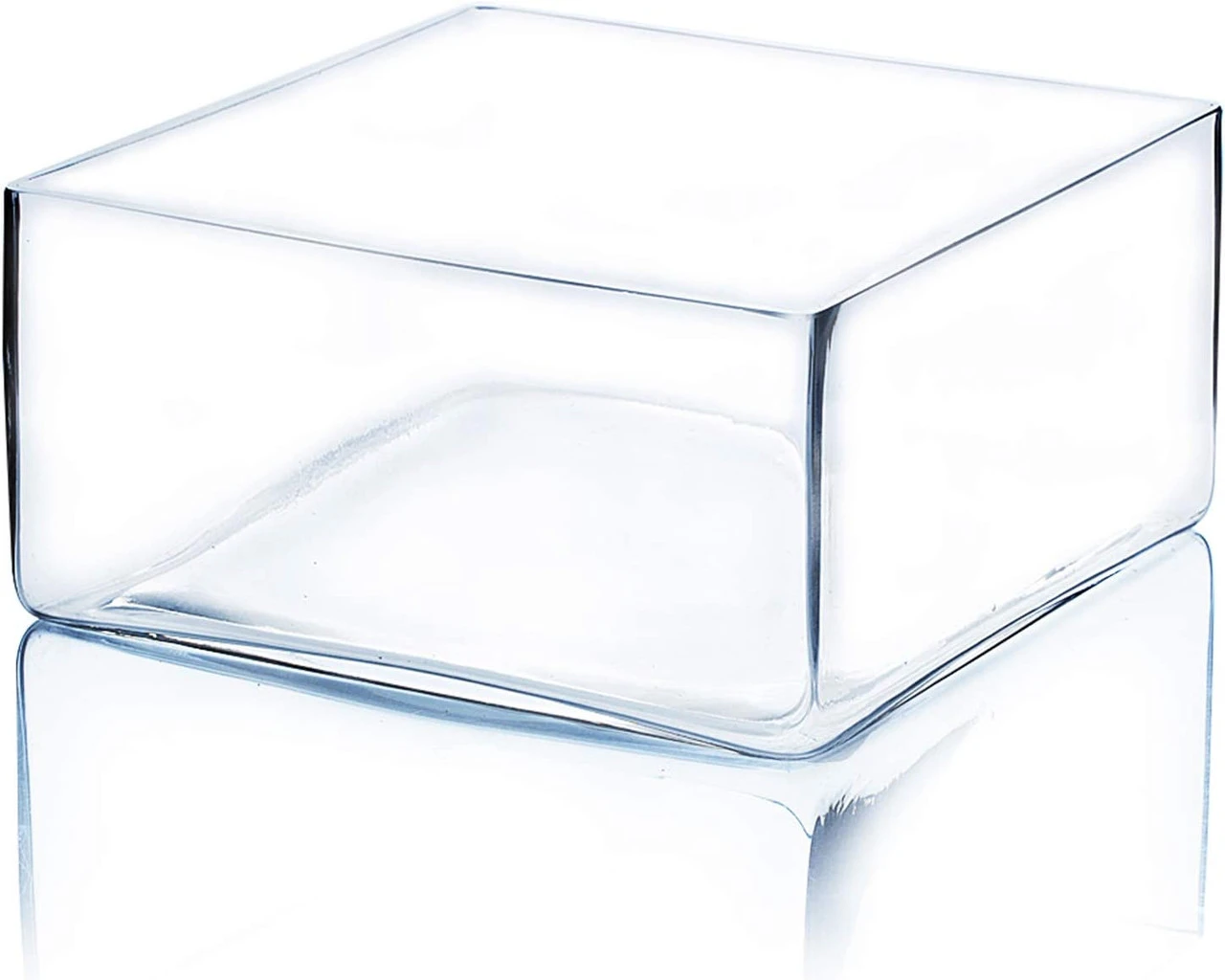 8" X 8" X 4" Block Glass Vase - 8 Pieces 1 8" X 8" X 4" Block Glass Vase - 8 Pieces