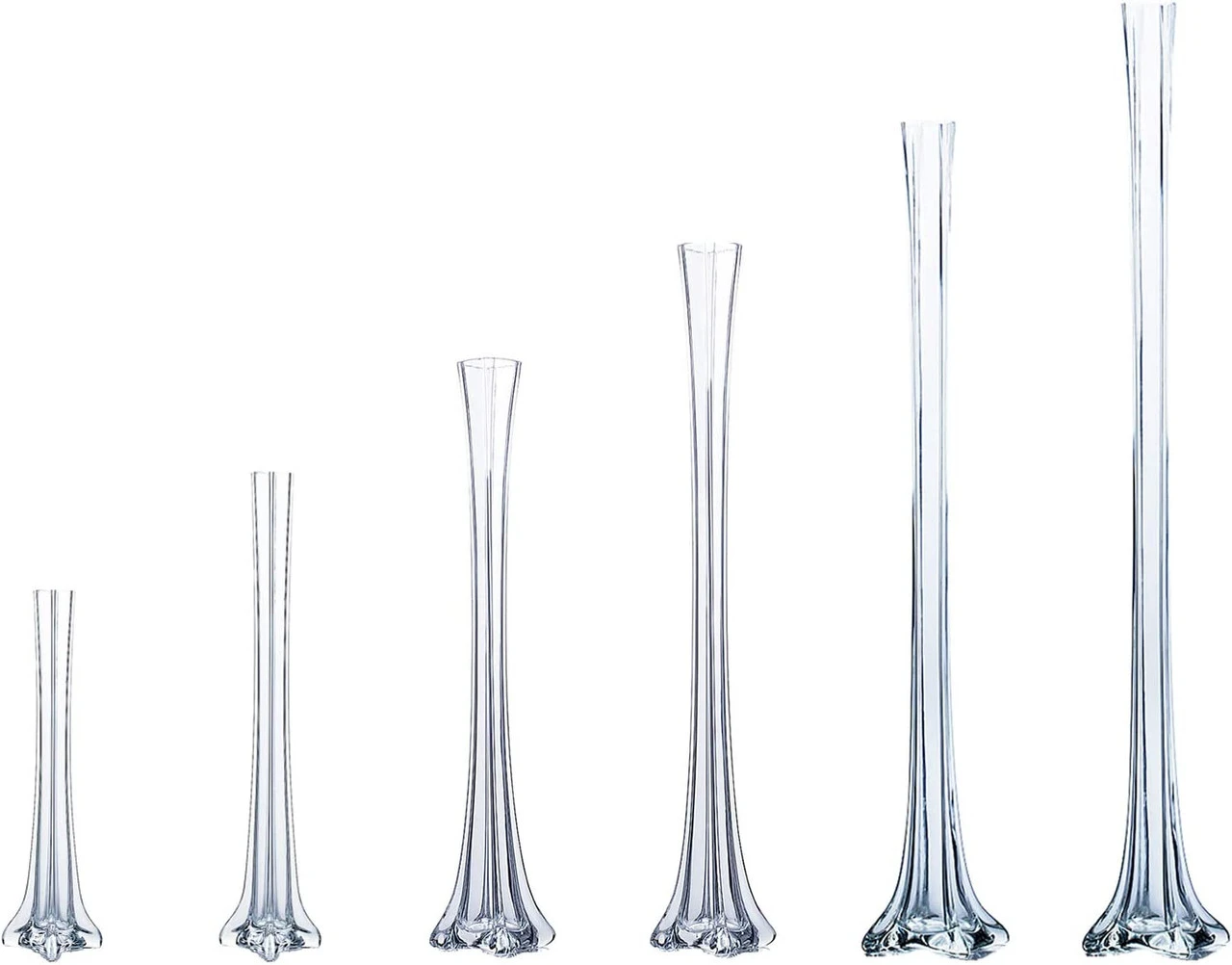 16 Inch Clear Tower Vase - 24 Pieces 4 16 Inch Clear Tower Vase - 24 Pieces - Image 4