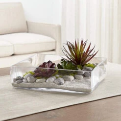 12" X 12" Block Pan Glass Vase - 4 Pieces -Home Decoration Discount 61XcBSiMXDL. AC SL1000 19218.1661949220.1280.1280