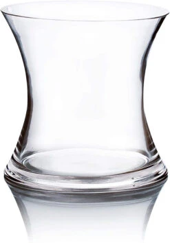 7" X 7" Clear Concaved Style Vase - 8 Pieces