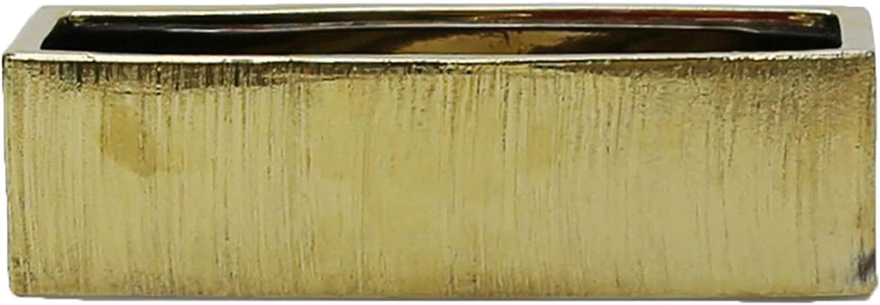14" X 4" X 4" Textured Gold Long Flat Rectangle - 4 Pieces 3 14" X 4" X 4" Textured Gold Long Flat Rectangle - 4 Pieces - Image 3