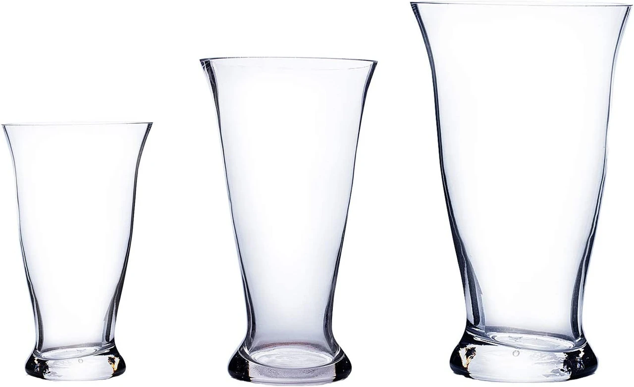 8" Taper Down Cylinder Vase With Base - 12 Pieces 3 8" Taper Down Cylinder Vase With Base - 12 Pieces - Image 3