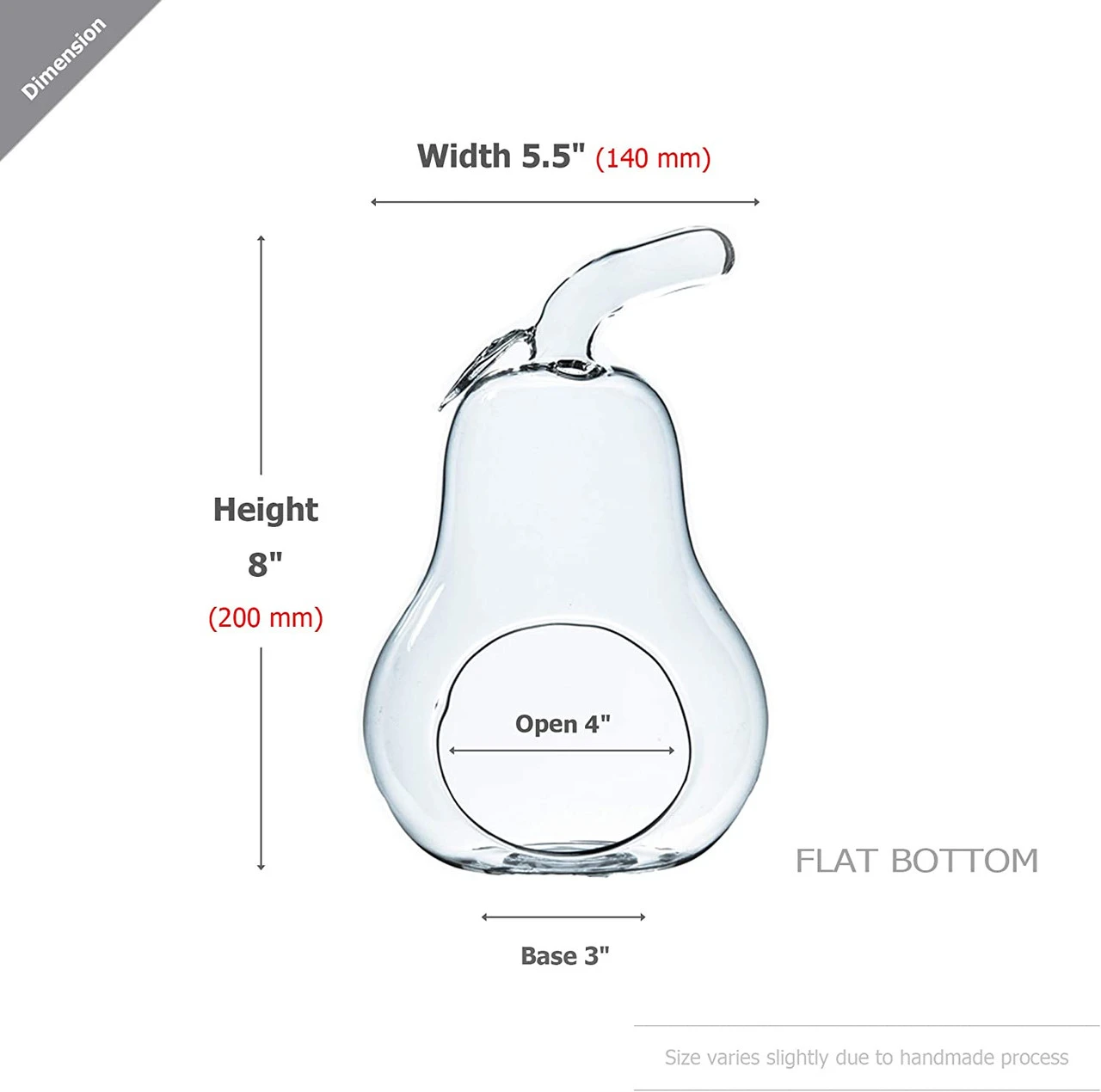 5.5" X 8" Apple Terrarium Candle Holder - 12 Pieces 2 5.5" X 8" Apple Terrarium Candle Holder - 12 Pieces - Image 2