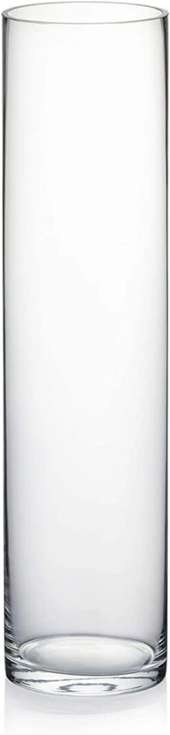 4" X 16" Cylinder Glass Vase - 12 Pieces