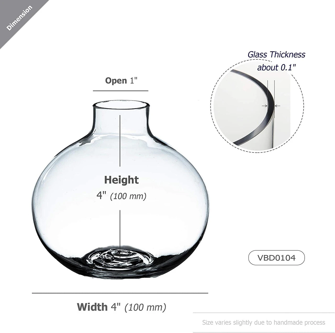 4 Inch Clear Small Round Bud Vase - 24 Pieces 2 4 Inch Clear Small Round Bud Vase - 24 Pieces - Image 2