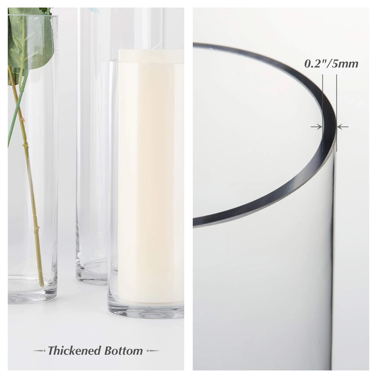 4" X 28" Cylinder Glass Vase - 6 Pieces 3 4" X 28" Cylinder Glass Vase - 6 Pieces - Image 3