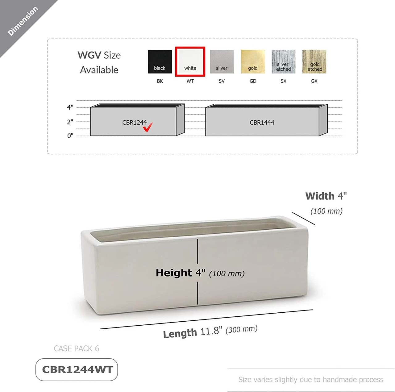 12" X 4" X 4" White Long Rectangle - 6 Pieces 2 12" X 4" X 4" White Long Rectangle - 6 Pieces - Image 2