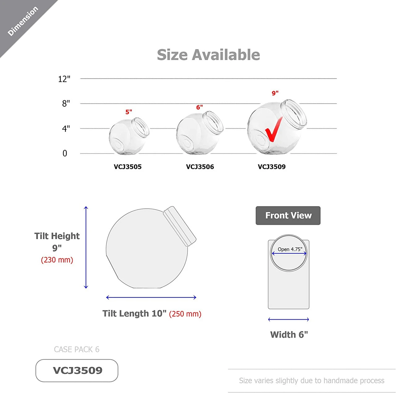 Large Tilted Cookie Jar - 6 Pieces 2 Large Tilted Cookie Jar - 6 Pieces - Image 2