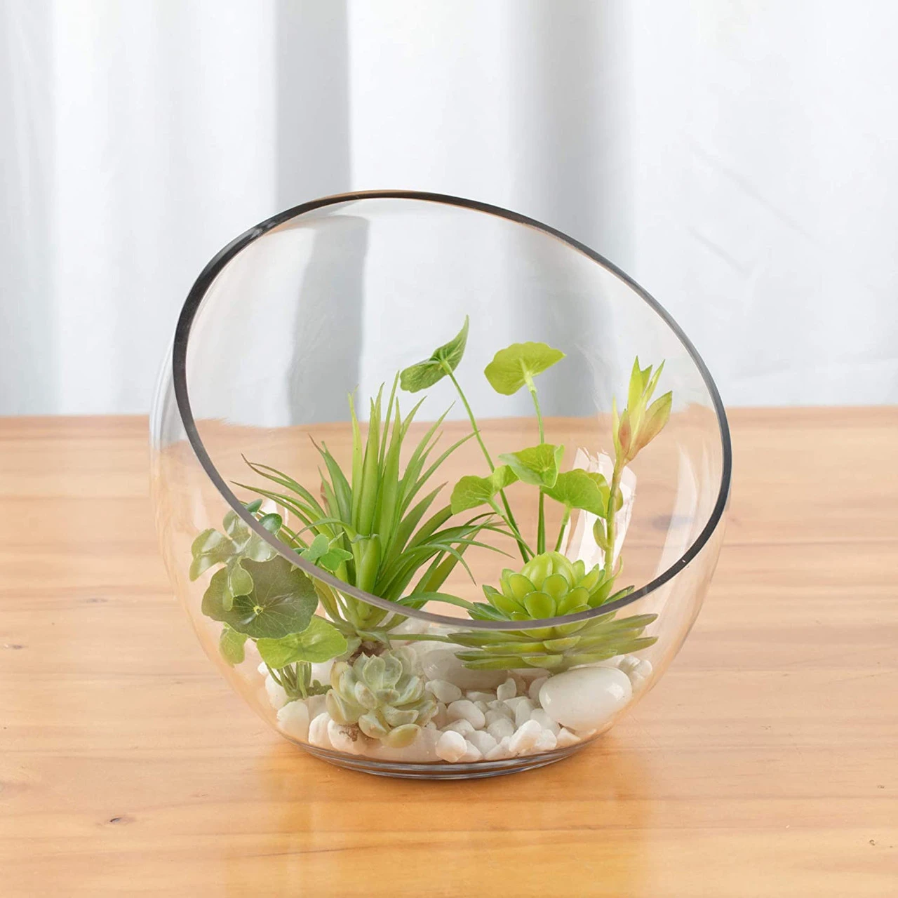 7" X 8" X 3" Slant Bowl Glass Vase - 4 Pieces 5 7" X 8" X 3" Slant Bowl Glass Vase - 4 Pieces - Image 5