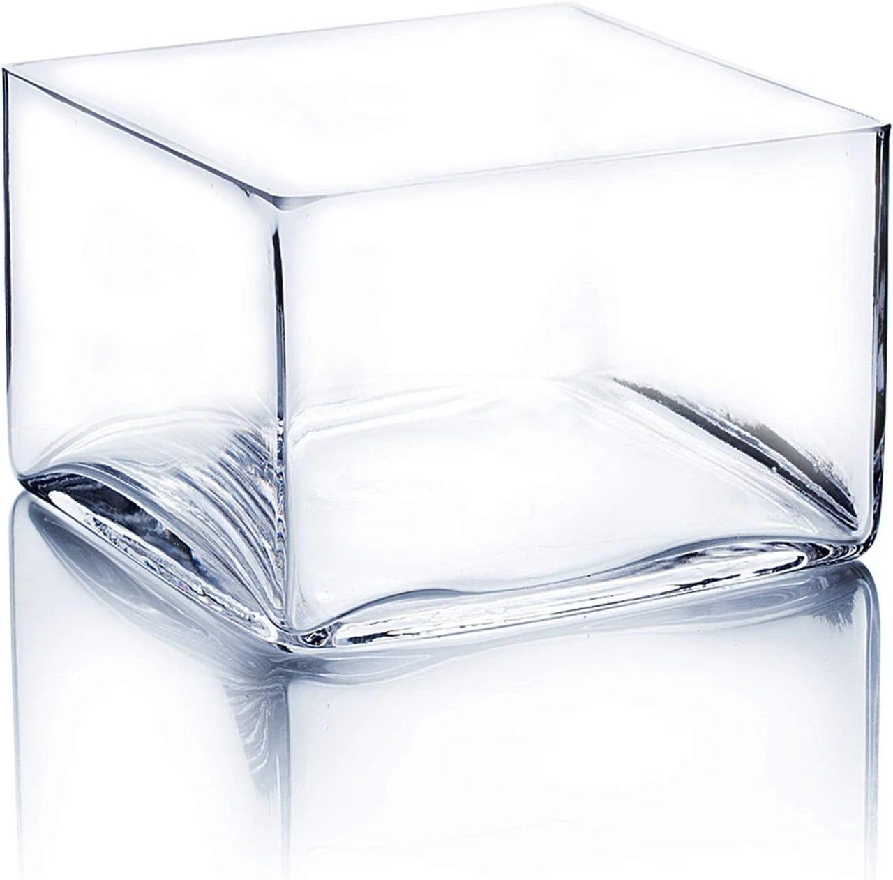 6" X 6" X 4" Block Glass Vase - 12 Pieces 1 6" X 6" X 4" Block Glass Vase - 12 Pieces