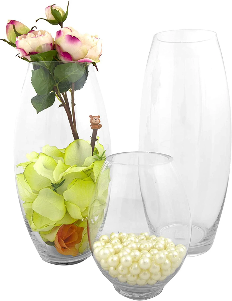 14 Inch Clear Bullet Vase - 6 Pieces 4 14 Inch Clear Bullet Vase - 6 Pieces - Image 4