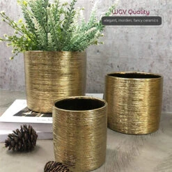 6.5" X 6" Gold Cylinder Ceramic - 6 Pieces 11 6.5" X 6" Gold Cylinder Ceramic - 6 Pieces -Home Decoration Discount 81WaZ bLYfL. AC SL1500 83696.1661777939.1280.1280