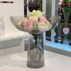 13.5" X 13.5" Center Plate On Stand, Nickel Brush Color -Home Decoration Discount 91At7Fr6oBL. AC SL1500 43137.1661710450.1280.1280