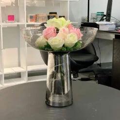 13.5" X 13.5" Center Plate On Stand, Nickel Brush Color -Home Decoration Discount 91O7B 0gvCL. AC SL1500 53653.1661710450.1280.1280