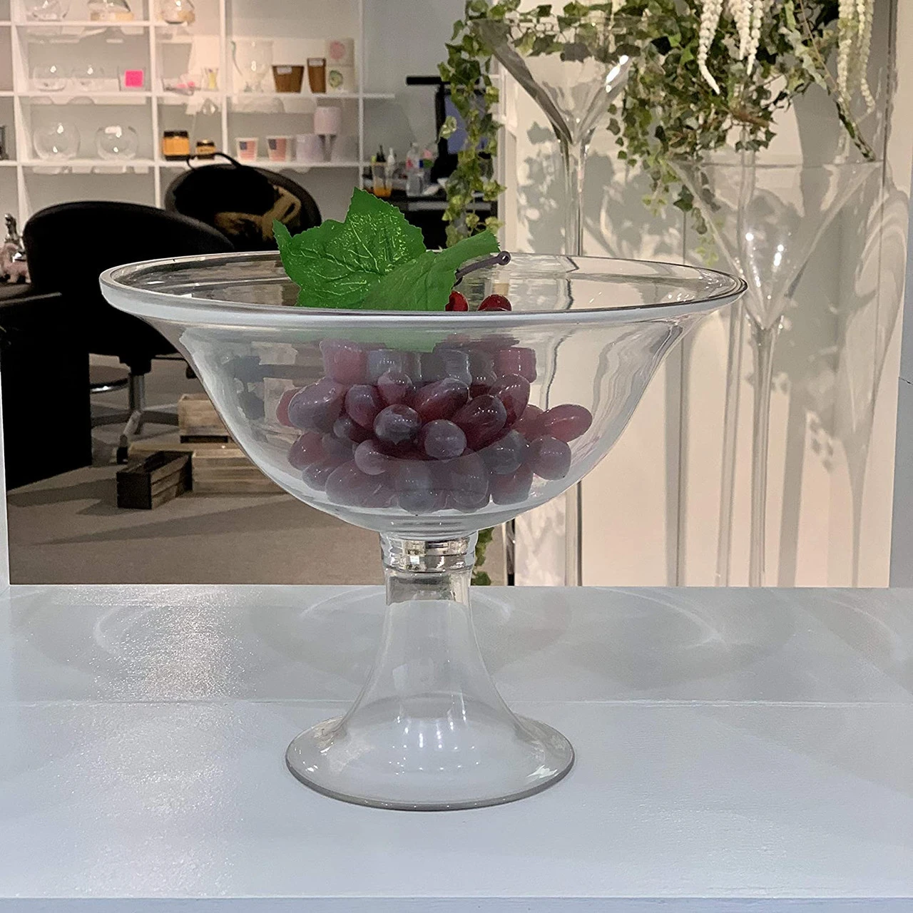 12" X 10" Center Bowl On Stand, Fused - 4 Pieces 4 12" X 10" Center Bowl On Stand, Fused - 4 Pieces - Image 4