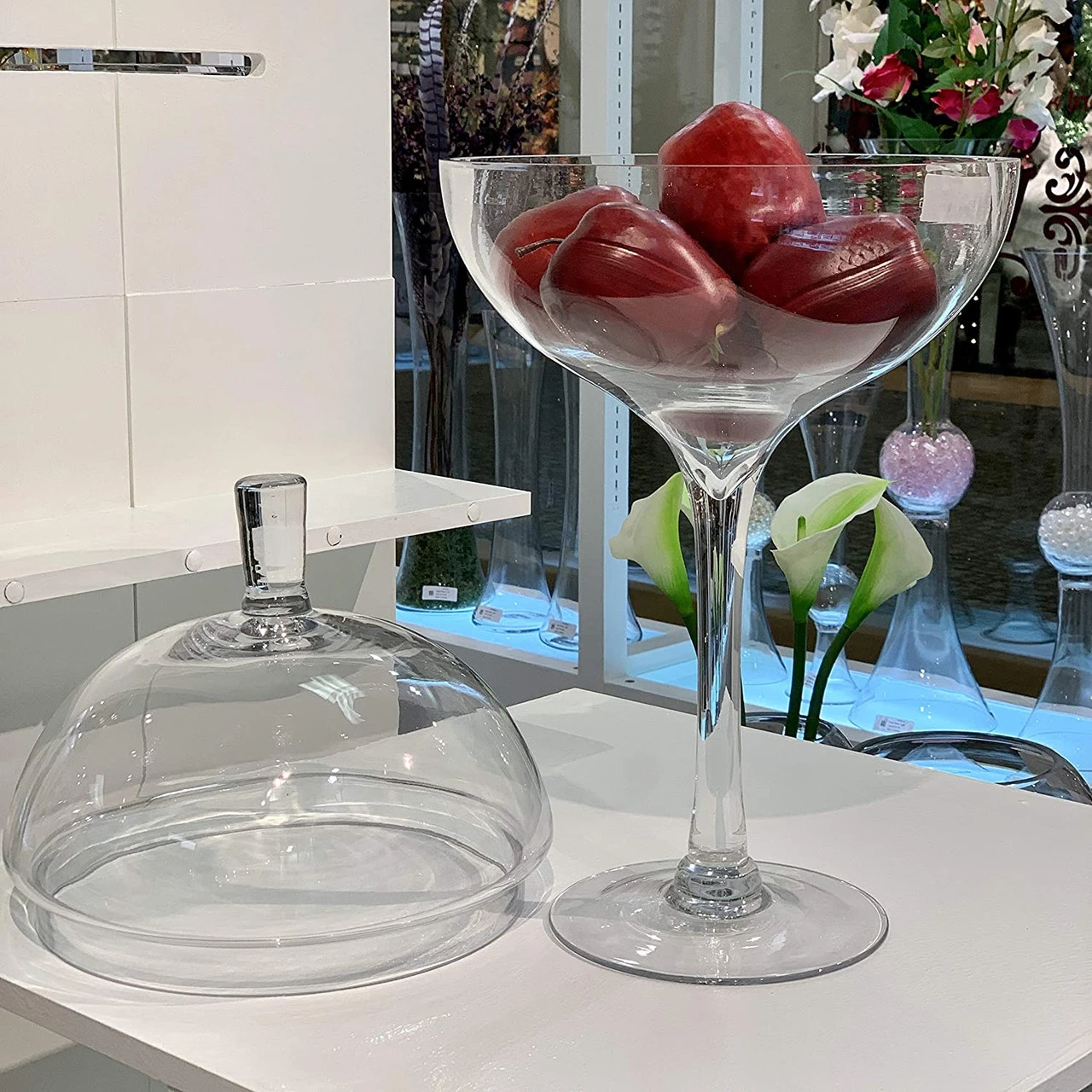 28 Inch Clear Unique Ball On Stand Vase 7 28 Inch Clear Unique Ball On Stand Vase - Image 7