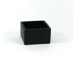 6.25" X 4" Black Low Square Block - 12 Pieces