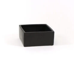 8" X 4" Black Low Square Block - 6 Pieces