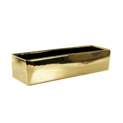 12" X 4" X 4" Gold Long Rectangle - 6 Pieces