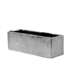 12" X 4" X 4" Textured Silver Long Rectangle - 6 Pieces