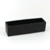 14" X 4" X 4" Black Long Flat Rectangle - 4 Pieces