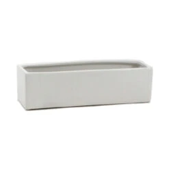 14" X 4" X 4" White Long Flat Rectangle - 4 Pieces