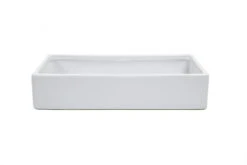 16" X 9" X 3.3" White Long Low Rectangle - 6 Pieces