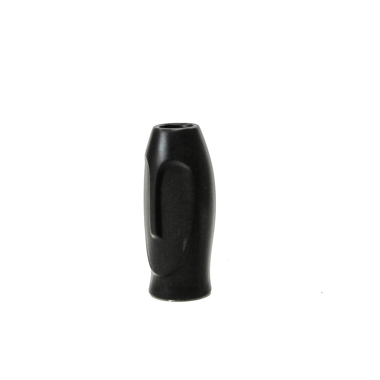 Black Ceramic Abstract Moai Face Vase - 18 Pieces 1 Black Ceramic Abstract Moai Face Vase - 18 Pieces