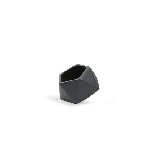 4.2" X 3.35" Small Tilted Geometric Pot - Matte Black - 24 Pieces 1 4.2" X 3.35" Small Tilted Geometric Pot - Matte Black - 24 Pieces