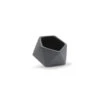 5.1" X 4.3" Medium Tilted Geometric Pot - Matte Black - 12 Pieces