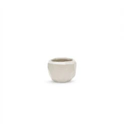 4" X 2.75" Small White Geometric Pot - 32 Pieces -Home Decoration Discount CGB3903WT 49925.1586299176.1280.1280
