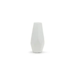 5" X 10.2" Tall White Geometric Vase - 12 Pieces