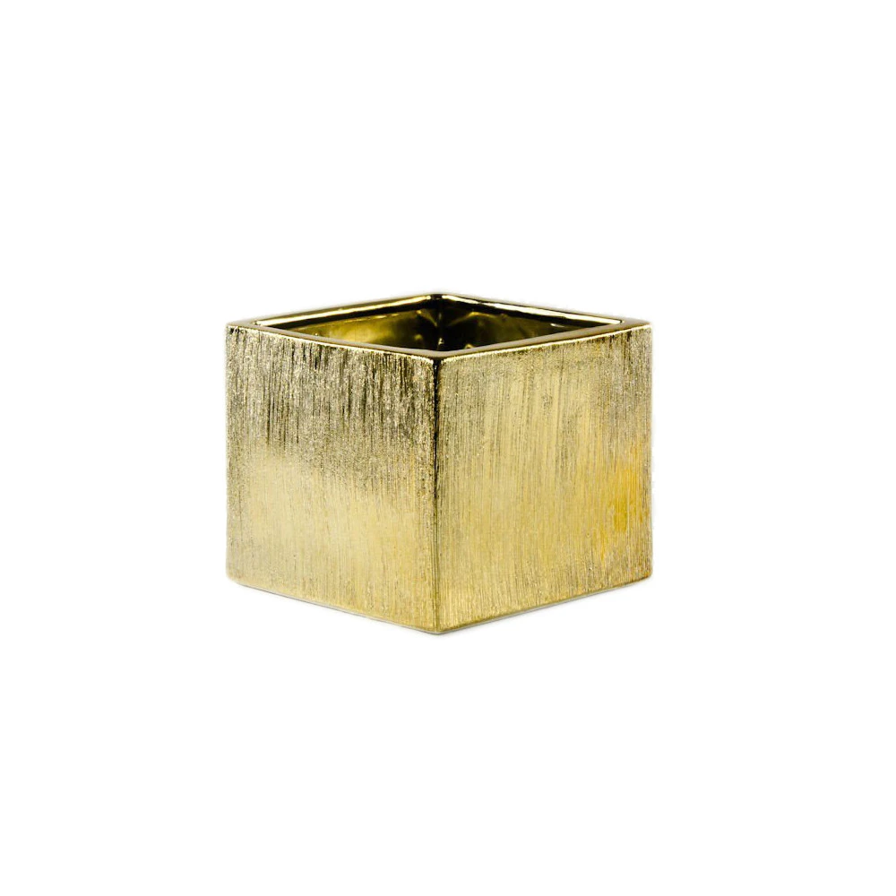6 Inch Gold Square Cube - 6 Pieces 1 6 Inch Gold Square Cube - 6 Pieces