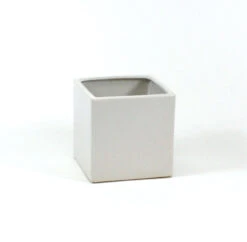 6 Inch White Square Cube - 6 Pieces