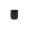 Unique Black Cylinder Ceramic Pot With Base - 16 Pieces