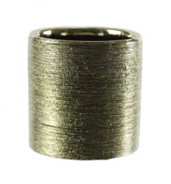 3.75" X 4" Gold Cylinder Ceramic - 24 Pieces