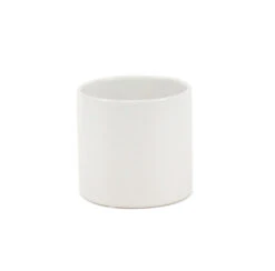 3.75" X 4" White Cylinder Ceramic - 24 Pieces