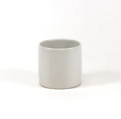 5.5" X 5" White Cylinder Ceramic - 12 Pieces